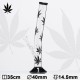 Multi Leaf Black Hangover Glas Bong 14.5er Schliff 35cm