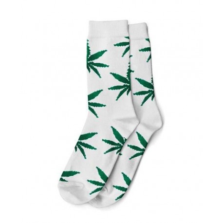 Hemp Leaf Socks White Gr. 36-42