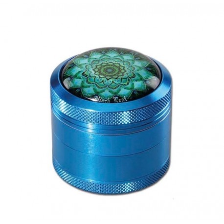 Black Leaf Grinder Mandala 50 mm Blue