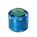 Black Leaf Grinder Mandala 50 mm Blue