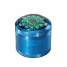 Black Leaf Grinder Mandala 50 mm Blue