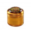 Black Leaf Grinder Mandala 50 mm Gold