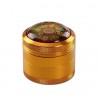 Black Leaf Grinder Mandala 50 mm Gold