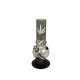 Acryl Mini Bong Bubble Straight LEAF Black 20 cm