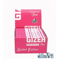 Box 50x Gizeh Pink King Size Slim Extra Fine Limited Edition